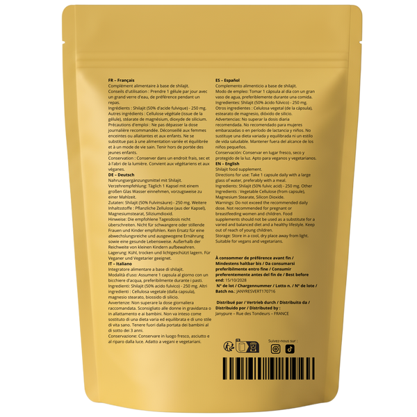 Shilajit 250mg Acide Fulvique