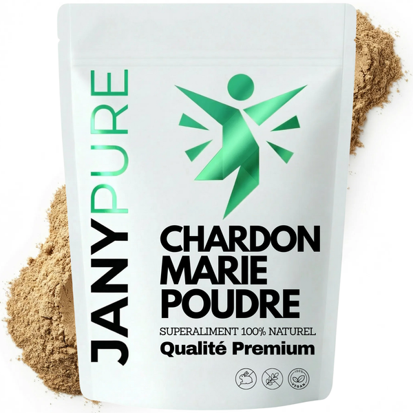 Poudre de Graines de Chardon-Marie Dégraissée |  80% Silymarine | Détox Foie, Protection  Hépatique, Digestion | Silybum Marianum | Riche en Protéines & Fibres | Vegan