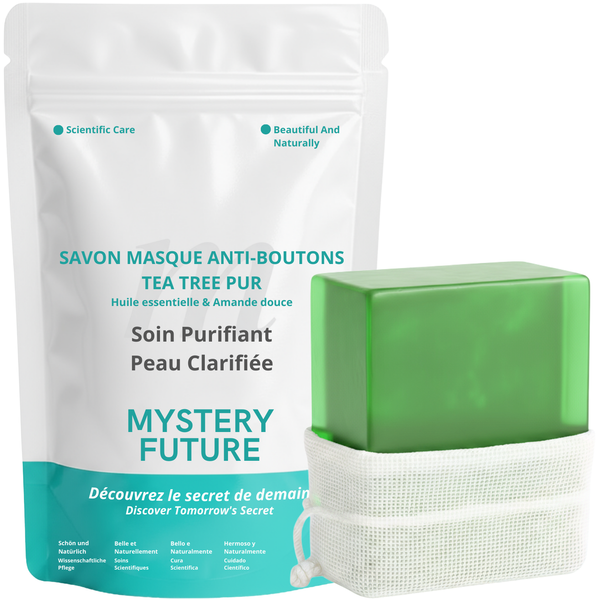 Savon Tea Tree Purifiant Naturel 140g | Nettoyant Profond Anti-Imperfections | Régulateur de Sébum | Visage & Corps | Peaux Grasses, Mixtes & Acnéiques
