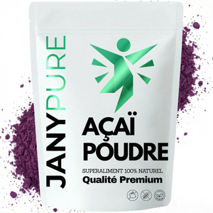 Poudre d'Açaï | Superaliment Antioxydant | Énergie, Vitalité, Immunité | Pour Smoothie Bowl, Yaourt, Boissons | Lyophilisée, Pure, Qualité Premium | Sachet Refermable