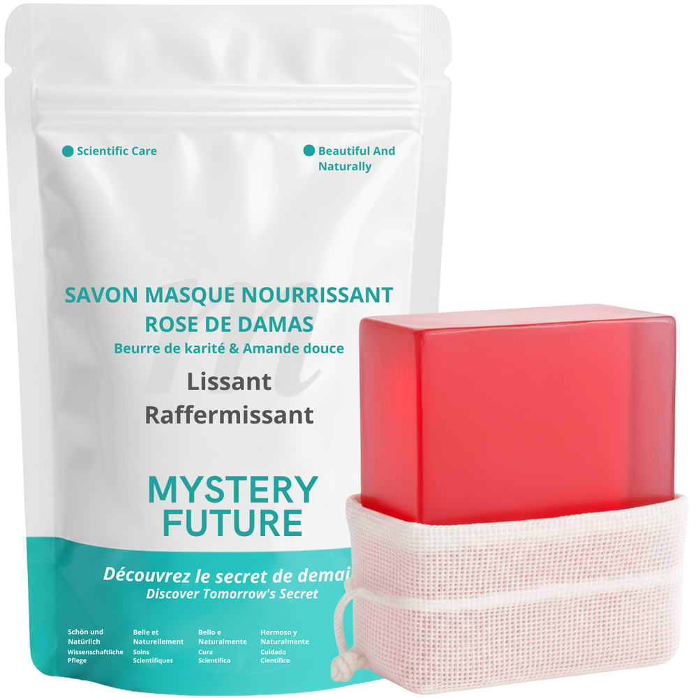 Savon Rose de Damas 140g | Nettoyant Doux & Hydratant | Parfum Floral Élégant | Visage & Corps | Tous Types de Peaux