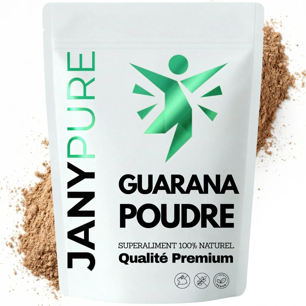 Poudre de Guarana Natif du Brésil |  x Plus de Caféine que le Café | Énergie Durable, Concentration, Minceur | Stimulant Naturel Puissant Anti-Fatigue | Paullinia Cupana Vegan