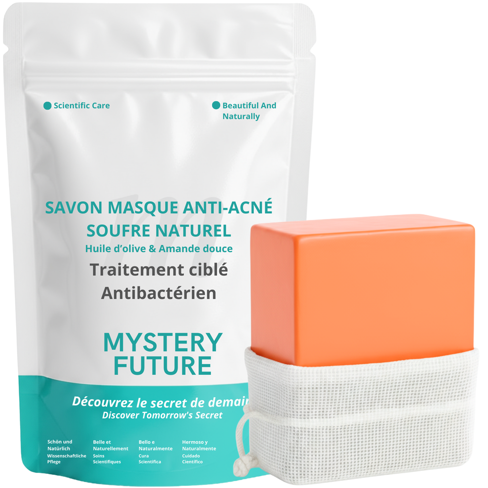 Savon au Soufre | Purifiant & Régulateur de Sébum | Anti-Imperfections Visage & Corps | Peaux Grasses Acnéiques | Nettoyant Clarifiant Profond | 100% Naturel