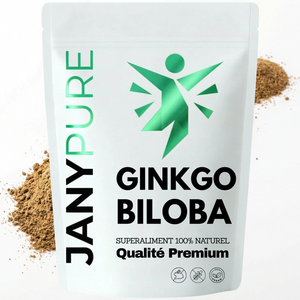Ginkgo Biloba Poudre Feuille Pure | Mémoire Concentration Performances Intellectuelles | Circulation Cérébrale Oxygénation Cerveau | Antioxydant Neuroprotecteur | Sachet Refermable