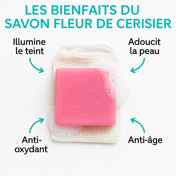 Savon Fleurs de Cerisier | Antioxydant Délicat Anti-Âge