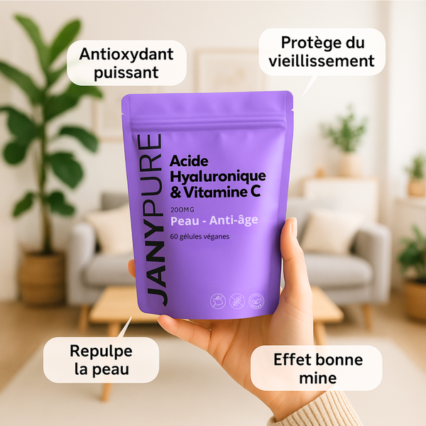 Formule Premium Anti-Âge | Collagène + CoQ10 + Vitamine C + Acide Hyaluronique