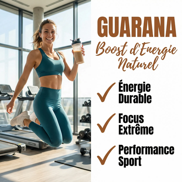 Poudre de Guarana Natif du Brésil |  x Plus de Caféine que le Café | Énergie Durable, Concentration, Minceur | Stimulant Naturel Puissant Anti-Fatigue | Paullinia Cupana Vegan