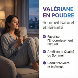 Valeriane Poudre Racine | Sommeil Naturel Profond Réparateur | Anti Stress Anxiété | Relaxation Musculaire Détente | Sérénité Mentale Bien-être | Qualité Supérieure Sachet Refermable