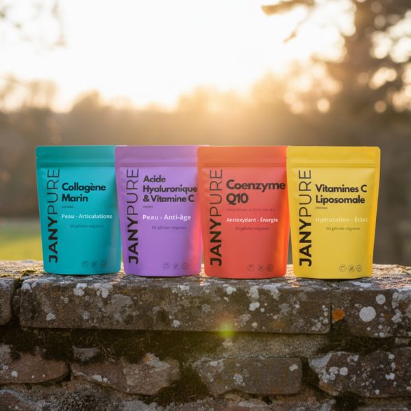Formule Premium Anti-Âge | Collagène + CoQ10 + Vitamine C + Acide Hyaluronique