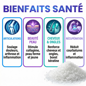 MSM Poudre Soufre Organique Pur | Formule Articulations, Peau, Cheveux, Ongles | Méthylsulfonylméthane Anti-Inflammatoire, Douleurs Articulaires, Arthrose | Booster de Collagène & Kératine