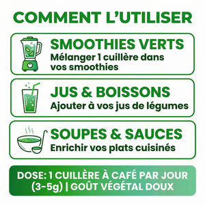 Poudre de Brocoli | Riche en Sulforaphane & Vitamine C | Superaliment Détox & Antioxydant | Soutien Immunitaire & Digestif |  100% Pur, Vegan, Cru | Pour Smoothies & Recettes
