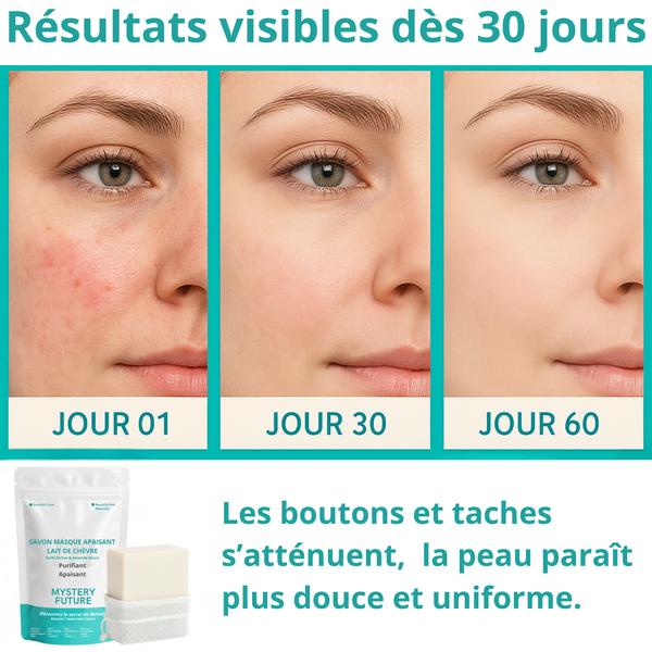 Savon Lait de Chèvre | Visage & Corps Hydratant Nourrissant Apaisant | Nettoyant Doux Peaux Sensibles Sèches Acnéiques | 100% Naturel 140g