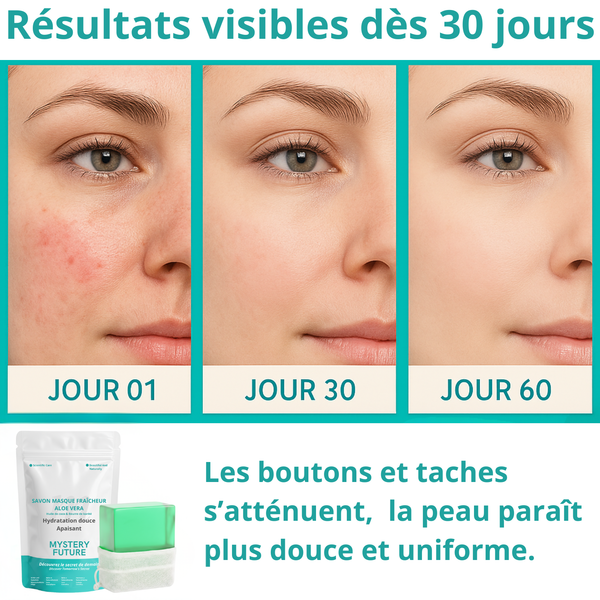 Savon Aloe Vera | Hydratant & Apaisant | Nettoyant Doux Visage & Corps | Peaux Sensibles Sèches Irritées | 100% Naturel Soin Quotidien