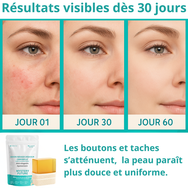 Savon Camomille 140g | Nettoyant Doux & Apaisant | Soin Confort Peaux Sensibles | Visage & Corps | Usage Quotidien