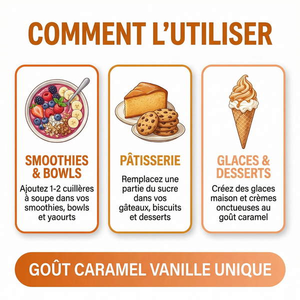Poudre Lucuma Pure Pérou Superfruit Incas | Édulcorant Naturel Alternative Sucre Faible IG Glycémie | Goût Caramel Vanille Sirop Érable | Antioxydant Fibres Vitamines | Pâtisserie Smoothies Desserts