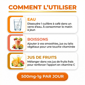 Acide Ascorbique Poudre Vitamine C Pure | Immunité Défenses Naturelles Énergie Vitalité | Antioxydant Puissant Collagène Anti-Âge | Poudre Fine Soluble Sachet Refermable