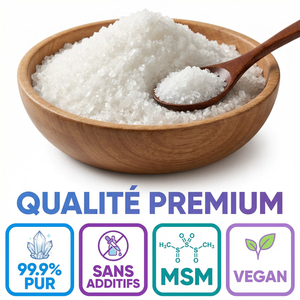 MSM Poudre Soufre Organique Pur | Formule Articulations, Peau, Cheveux, Ongles | Méthylsulfonylméthane Anti-Inflammatoire, Douleurs Articulaires, Arthrose | Booster de Collagène & Kératine