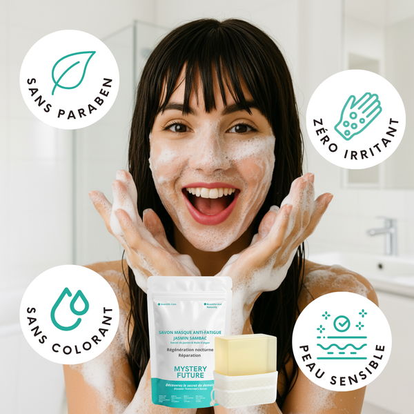Savon Jasmin 140g | Nettoyant Floral Délicat & Éclat Naturel | Visage & Corps | Soin Quotidien Parfum Envoûtant