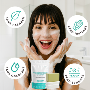Savon Tea Tree & Laurier | Purifiant Anti-Imperfections | Nettoyant Doux Peaux Grasses Acnéiques | Régule Sébum & Points Noirs | 100% Naturel Visage & Corps