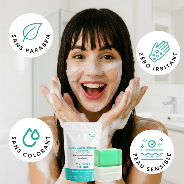 Savon Aloe Vera | Hydratant & Apaisant | Nettoyant Doux Visage & Corps | Peaux Sensibles Sèches Irritées | 100% Naturel Soin Quotidien